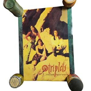 The Triplets ...Thicker Than Water 1991 Promo Album Poster 18x24 Mercury Rock